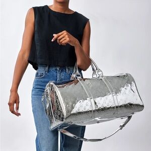 Silver Metallic Glamaholic Duffle Bag